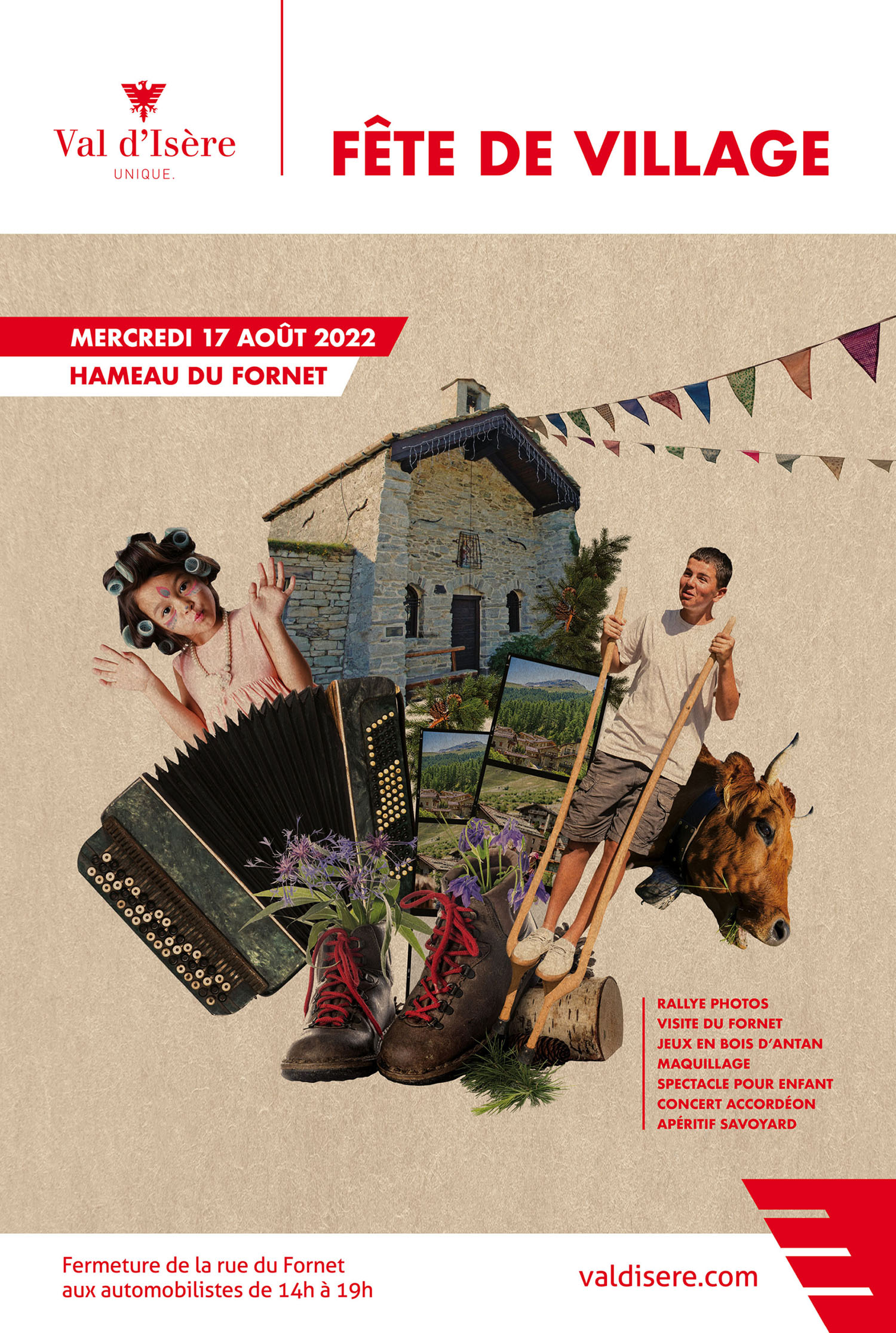 Affiche-fête-de-village-hameau-du-fornet Val d'Isère