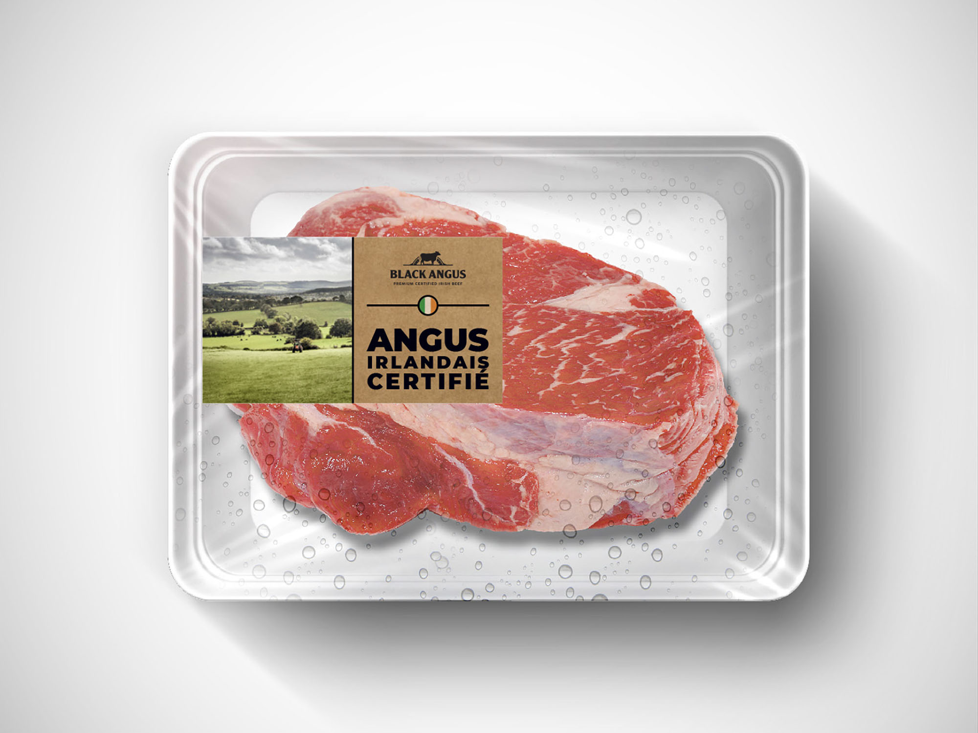 création packaging viande Angus