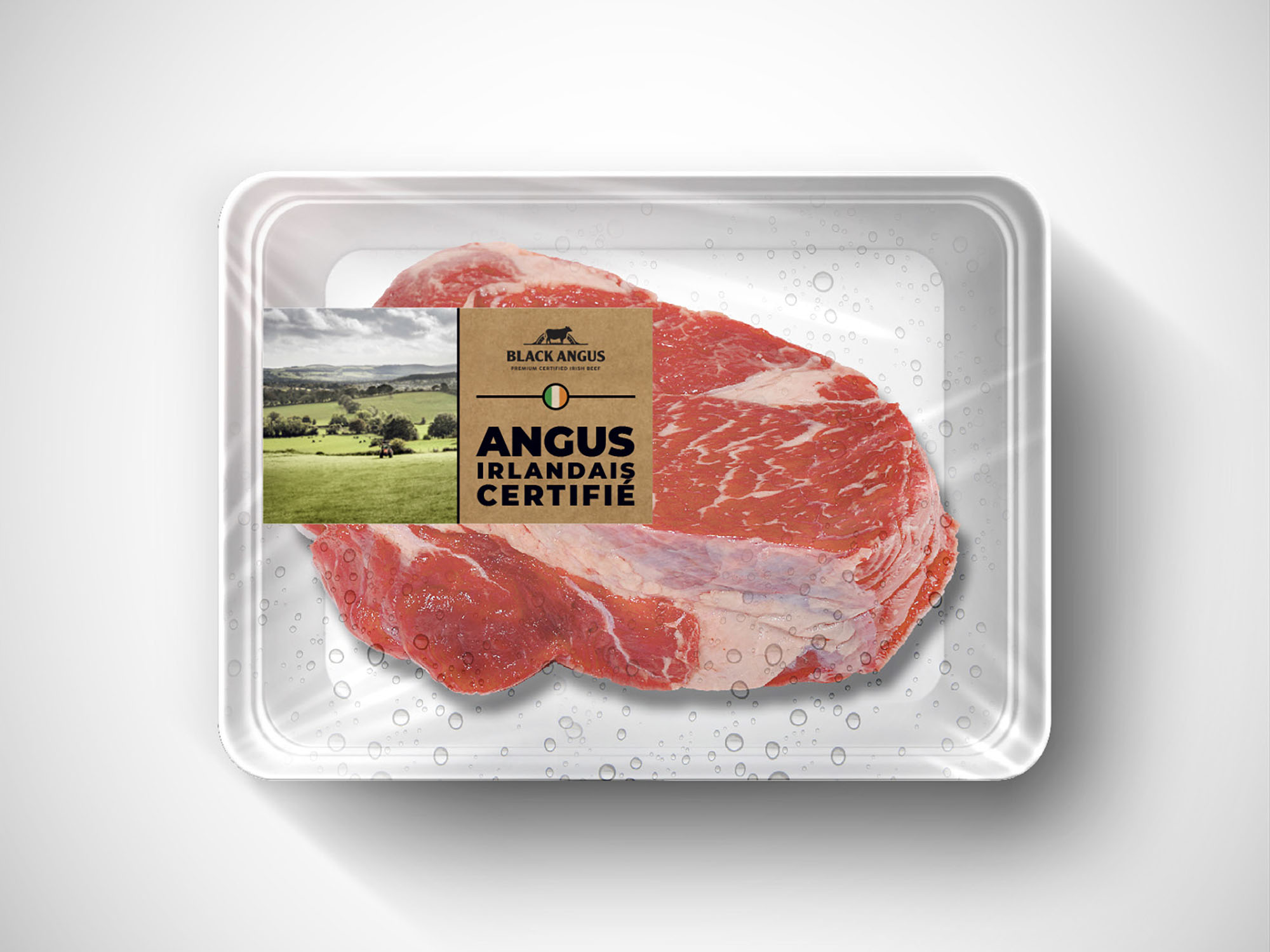création packaging viande Angus création packaging viande Angus