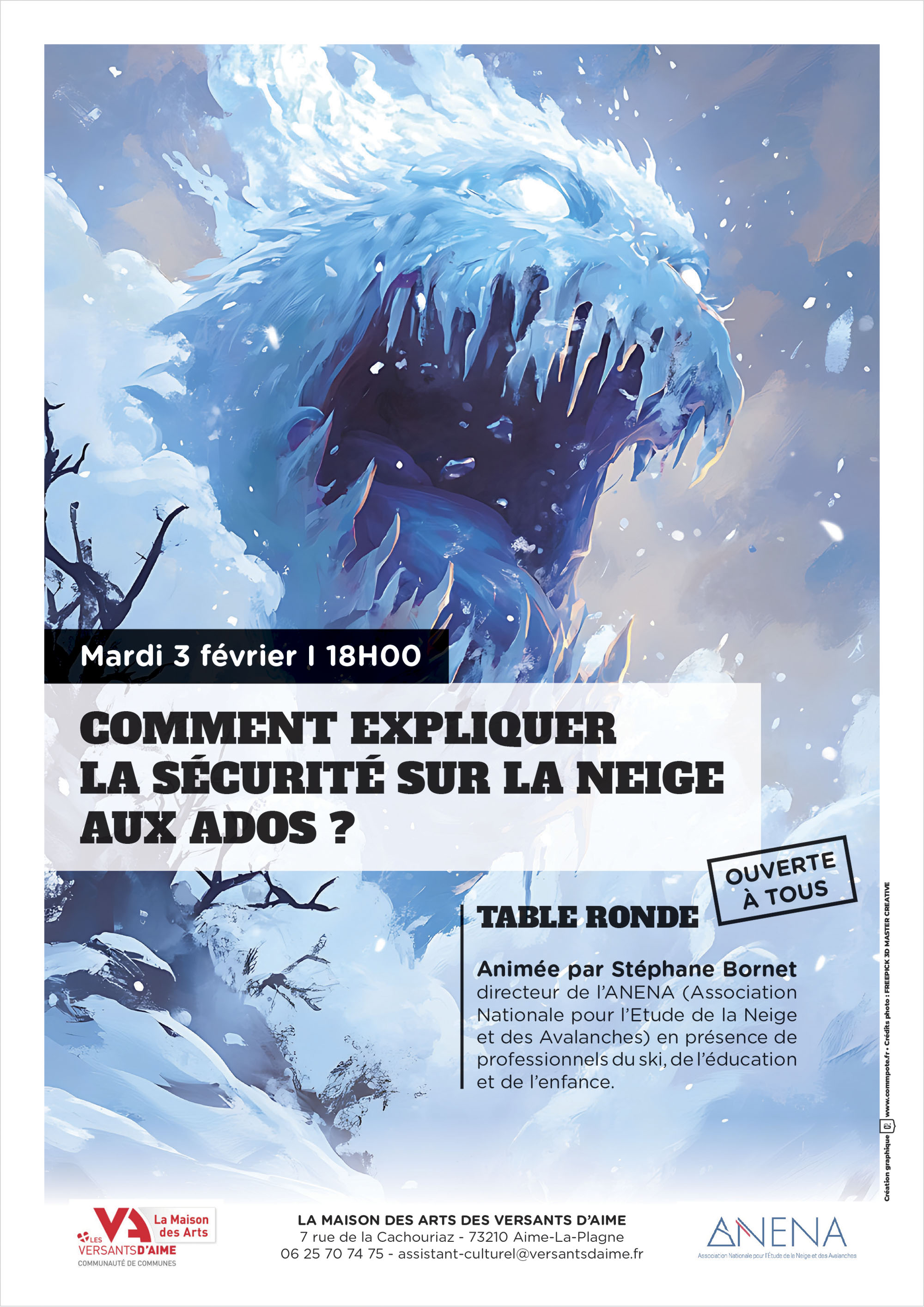 Affiche "Comment expliquer la sécurité sur la neige aux ados?"